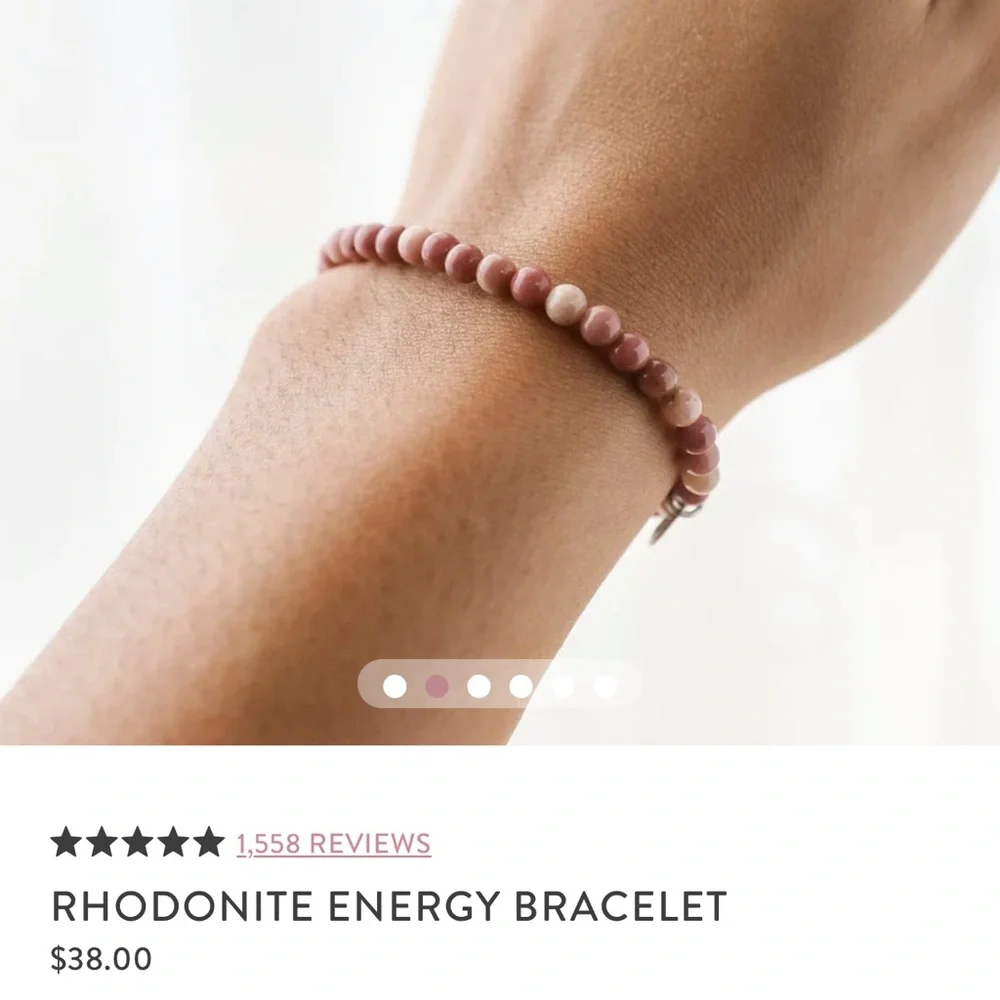 Tiny rituals rhodonite gem bracelet
